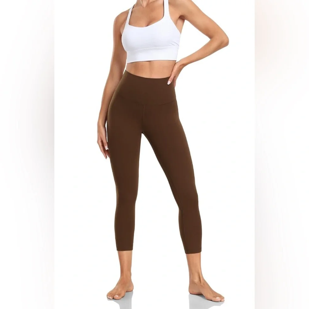 HeyNuts Essential High Waisted Yoga Capris Leggings Tummy Control Womens M 8/10 - Picture 2 of 7